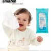 Bath Wipes No-Rinse; 8" x 8". Pack of 352 NonSterile Wipes for Skin Protection. Soft Pack of Premoistened Towels with Aloe Vera and Glycerin. Microwav