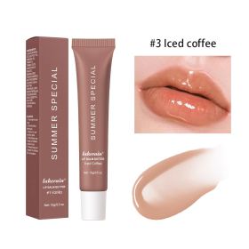 Summer Lip Balm Moisturizing Mirror Lip Gloss Lip Vanilla Mint Iced Coffee Cake Smell Lipstick Transparent Lip Oil Makeup (Color: 3)