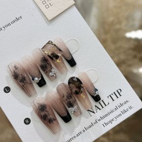 Handmade Long Camellia Girl Nail Tip (Option: Wear Armor Without Tools-S)